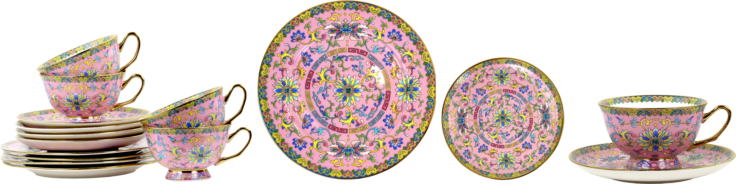 SERVICE CHINESE FLOWERS  S/12