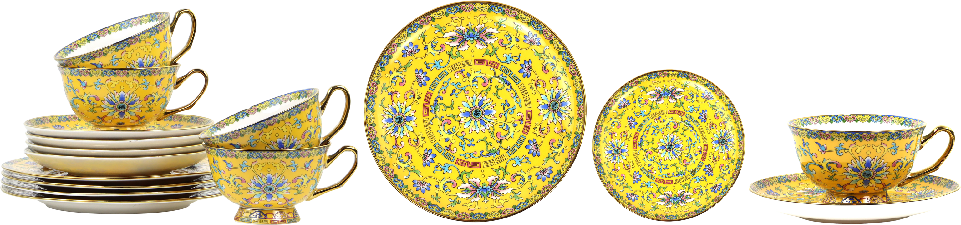 SERVICE CHINESE FLOWERS  S/12