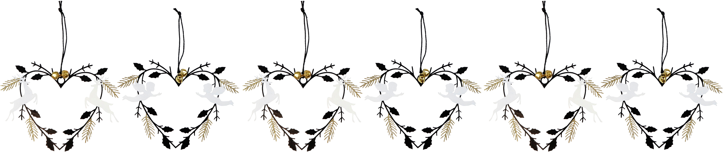 METALLHÄNGER HERZEN  S/6