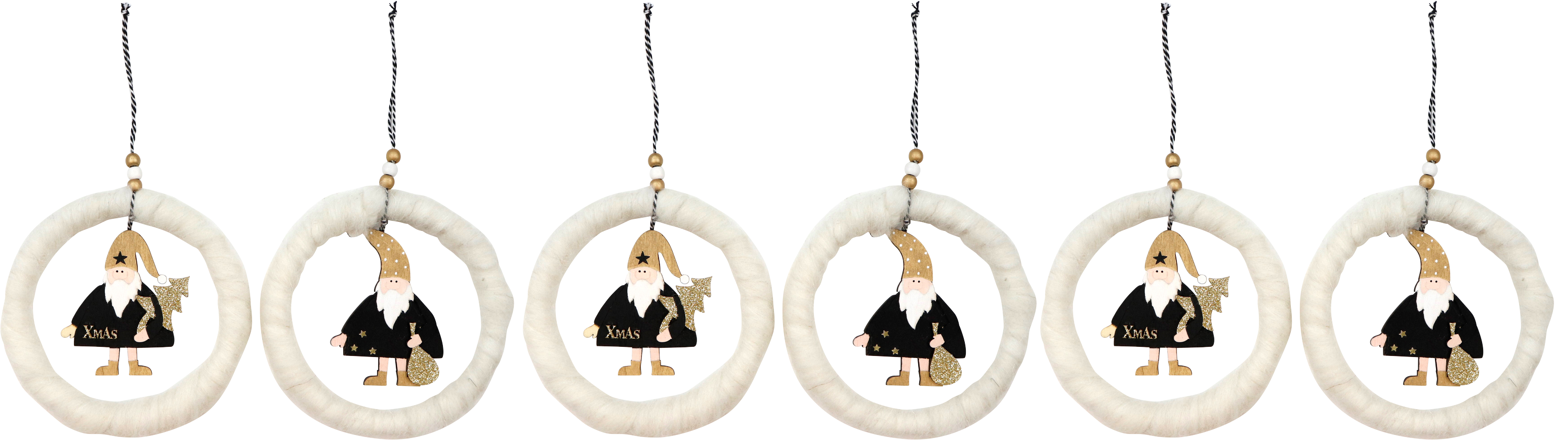 FILZKRÄNZE SANTA  S/6