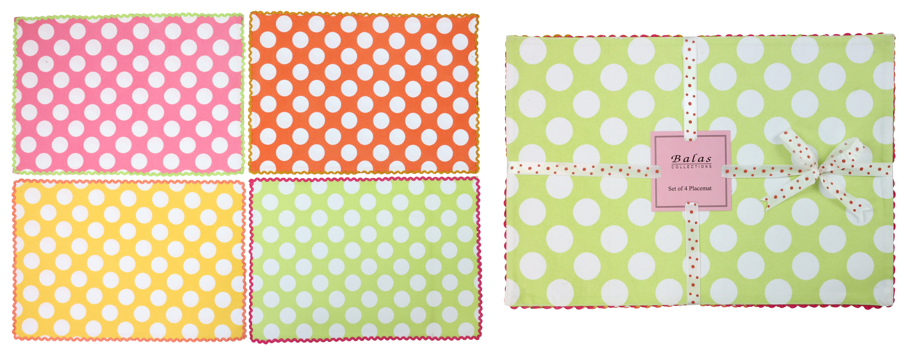 TISCHSETS DOTS  S/4
