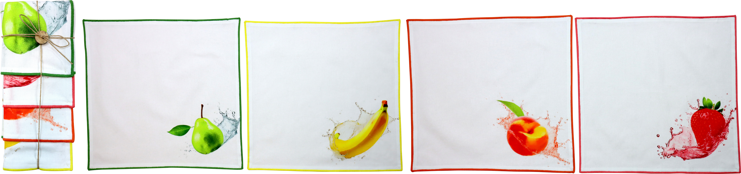 SERVIETTENSET FRUITS  S/4