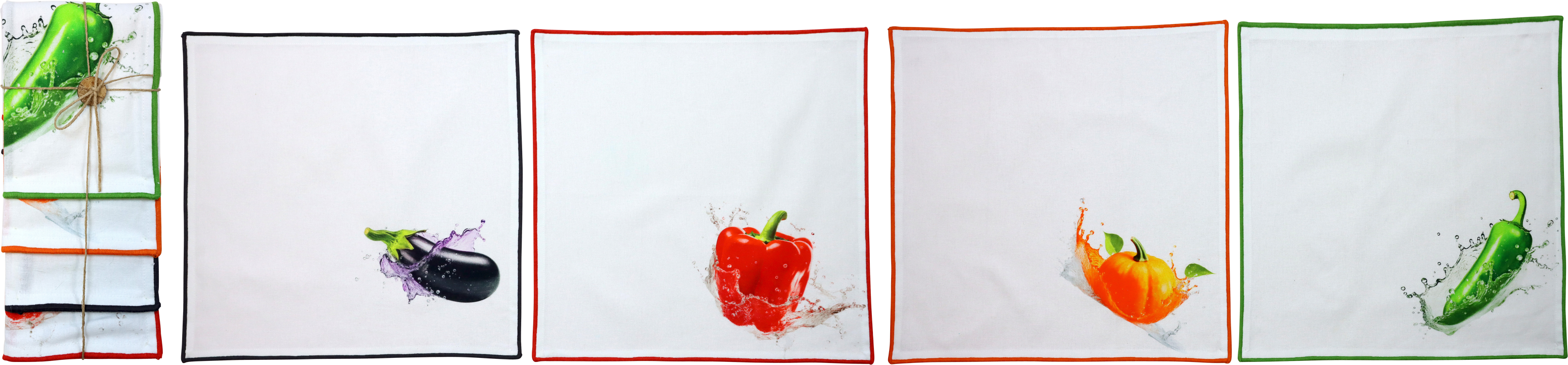 SERVIETTENSETS VEGETABLE  S/4