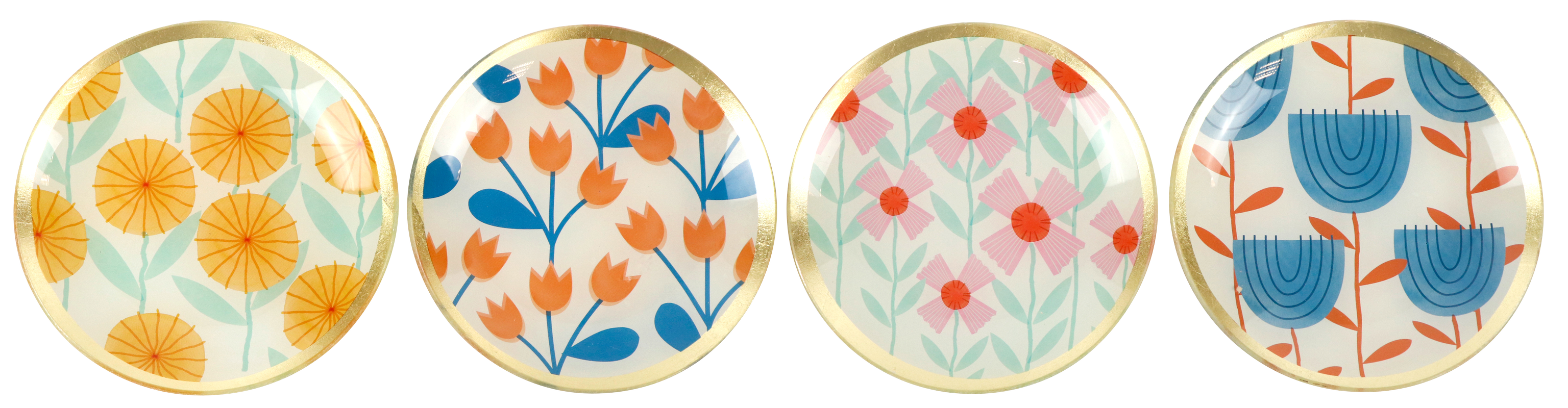 GLASTELLER MID CENTURY  S/4