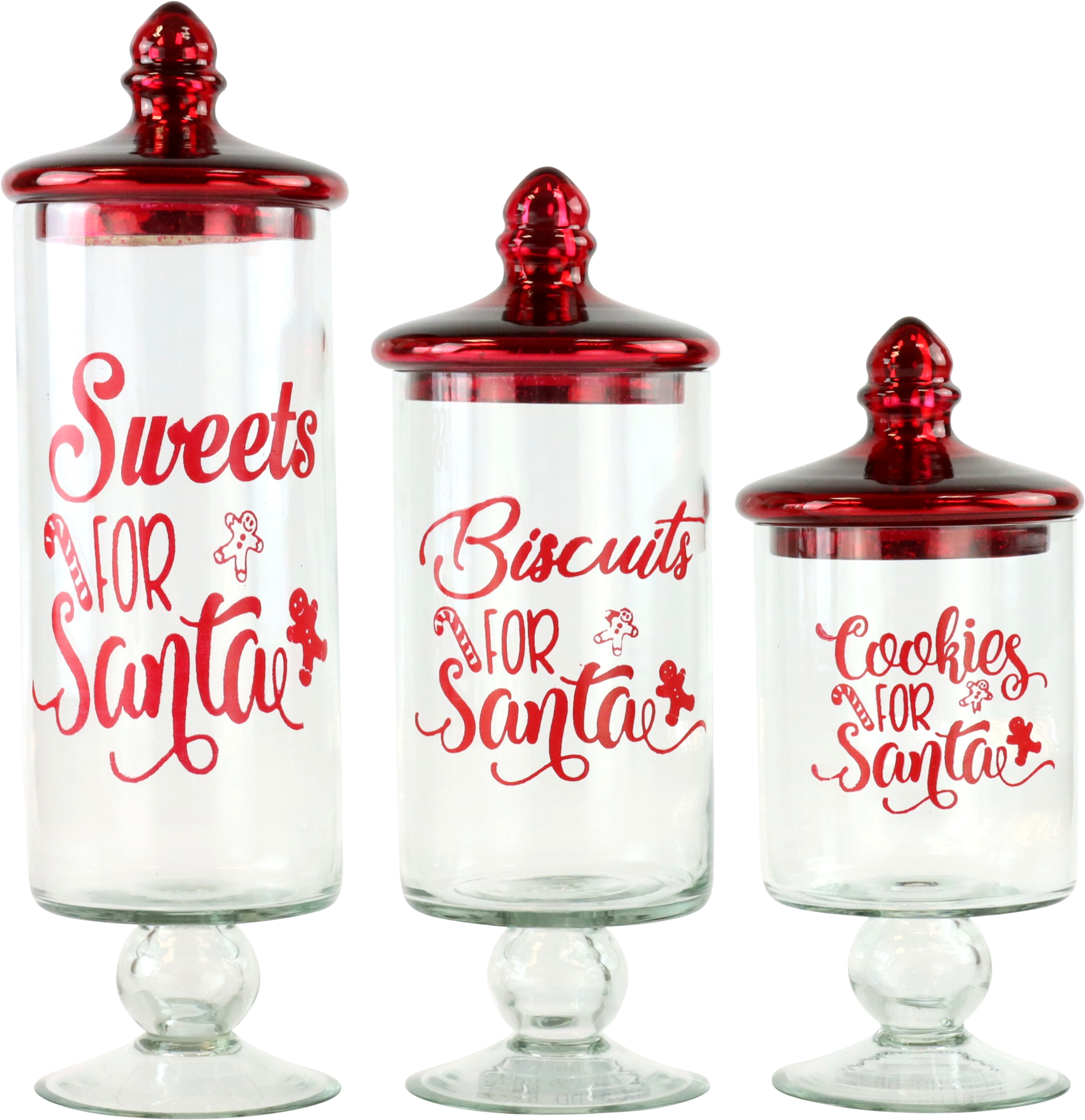 GLASDOSEN SANTA'S SWEETS  S/3