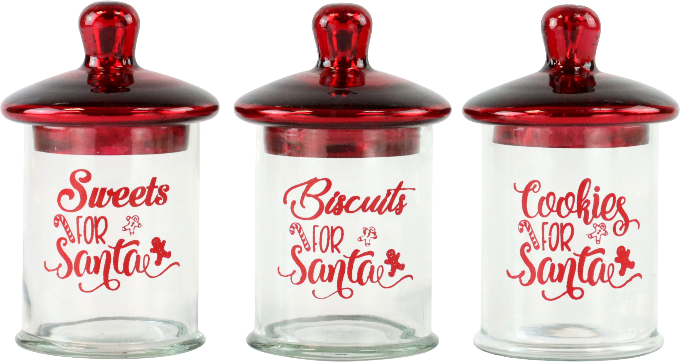 GLASDOSEN SANTA'S SWEETS  S/3