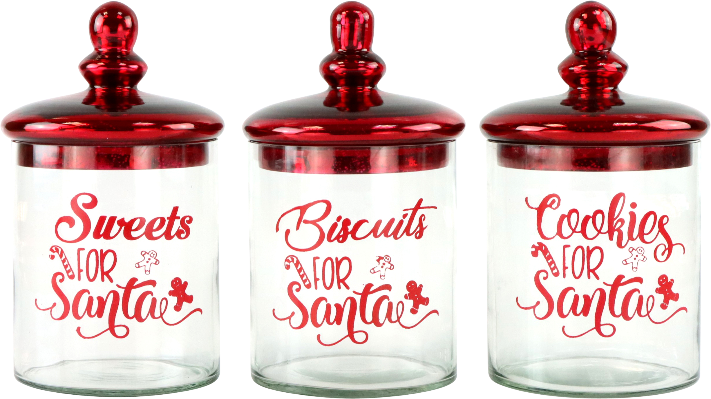GLASDOSEN SANTA'S SWEETS  S/3