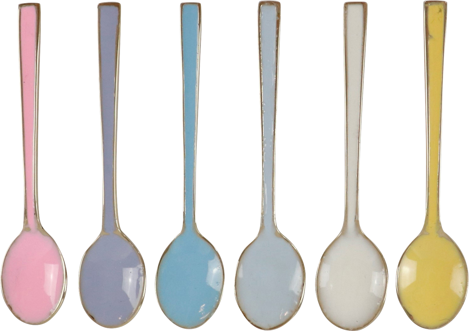 LÖFFEL PASTELL  S/6